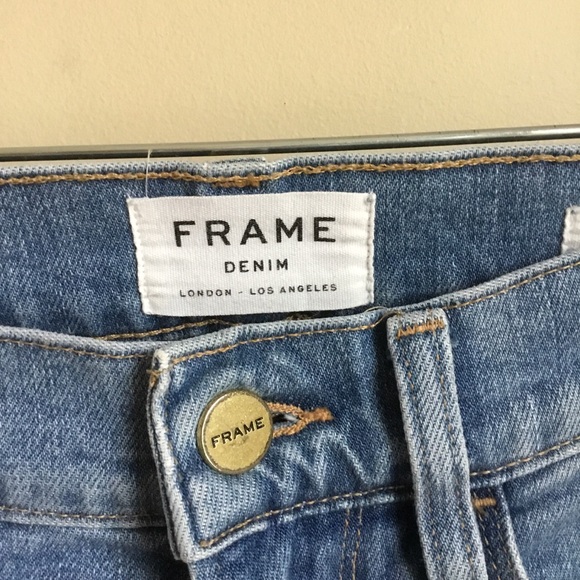 FRAME Denim Le Palazzo Wide Leg Front Seam Jeans Bad Company - Picture 4 of 13